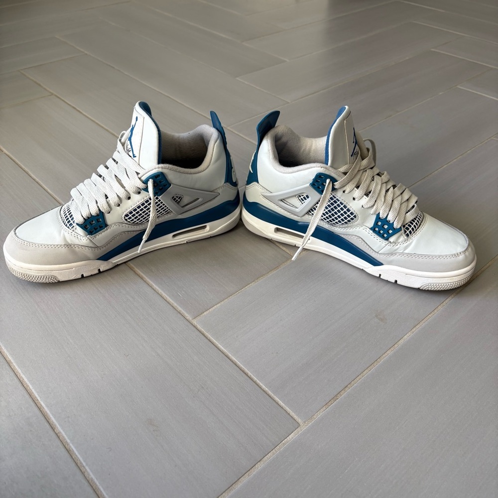 Nike Air Jordan 4 Retro 2024 Men’s Sneakers | Military Blue | Size 7 - Picture 9 of 16